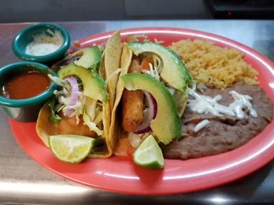 Order Soft Fish Tacos food online from Cocina Mexican Express store, Las Cruces on bringmethat.com