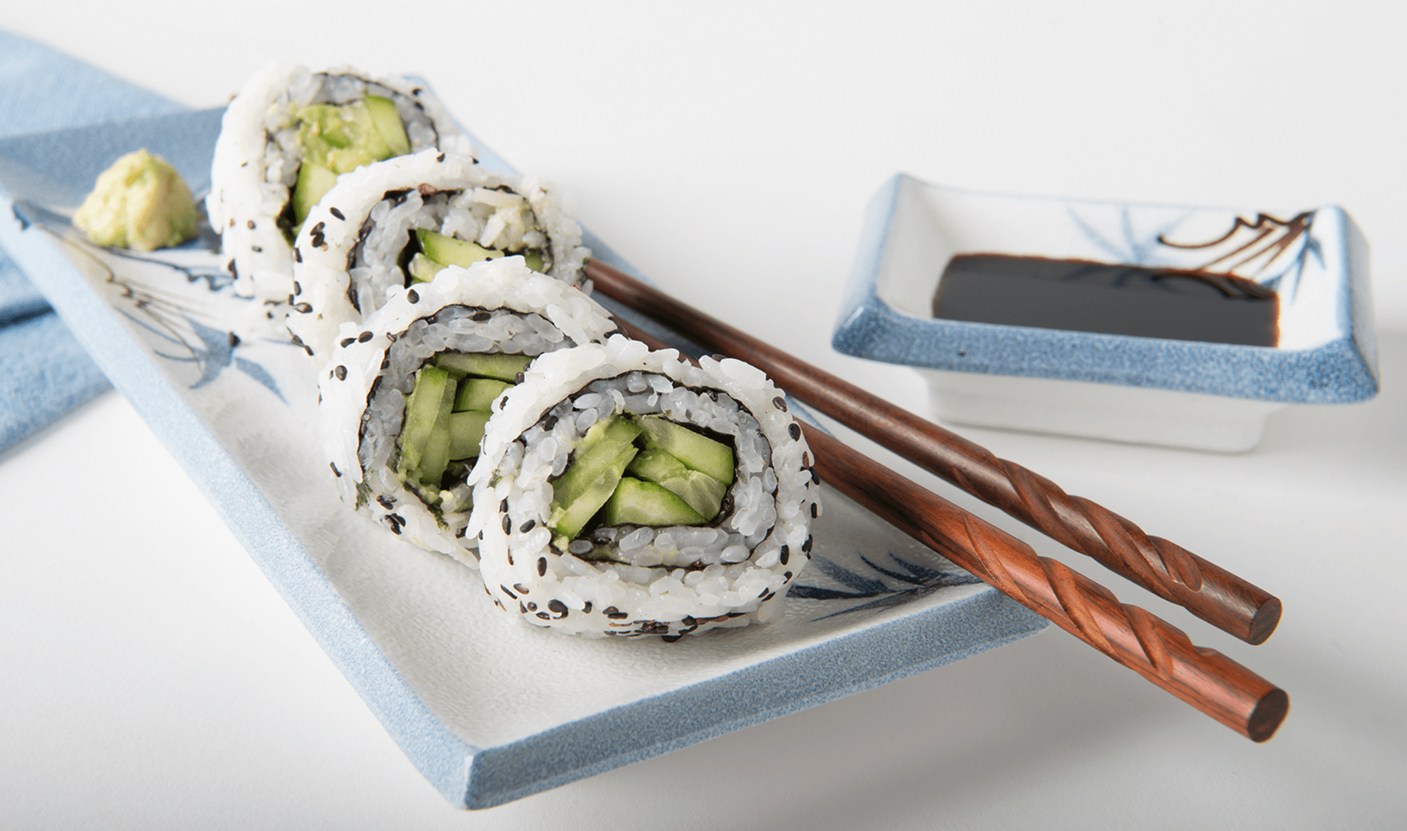 Order Cucumber Roll (6pcs) food online from Rainbow Sushi store, Germantown on bringmethat.com