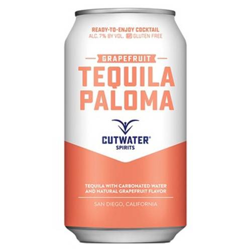 Order Cutwater Grapefruit Tequila Paloma - 12 oz Can/Single food online from Bottle Shop & Spirits store, Los Alamitos on bringmethat.com
