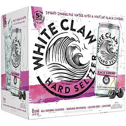 Order 6pk Can White Claw Black Cherry  food online from Bws Beer Wine & Spirit store, San Jose on bringmethat.com