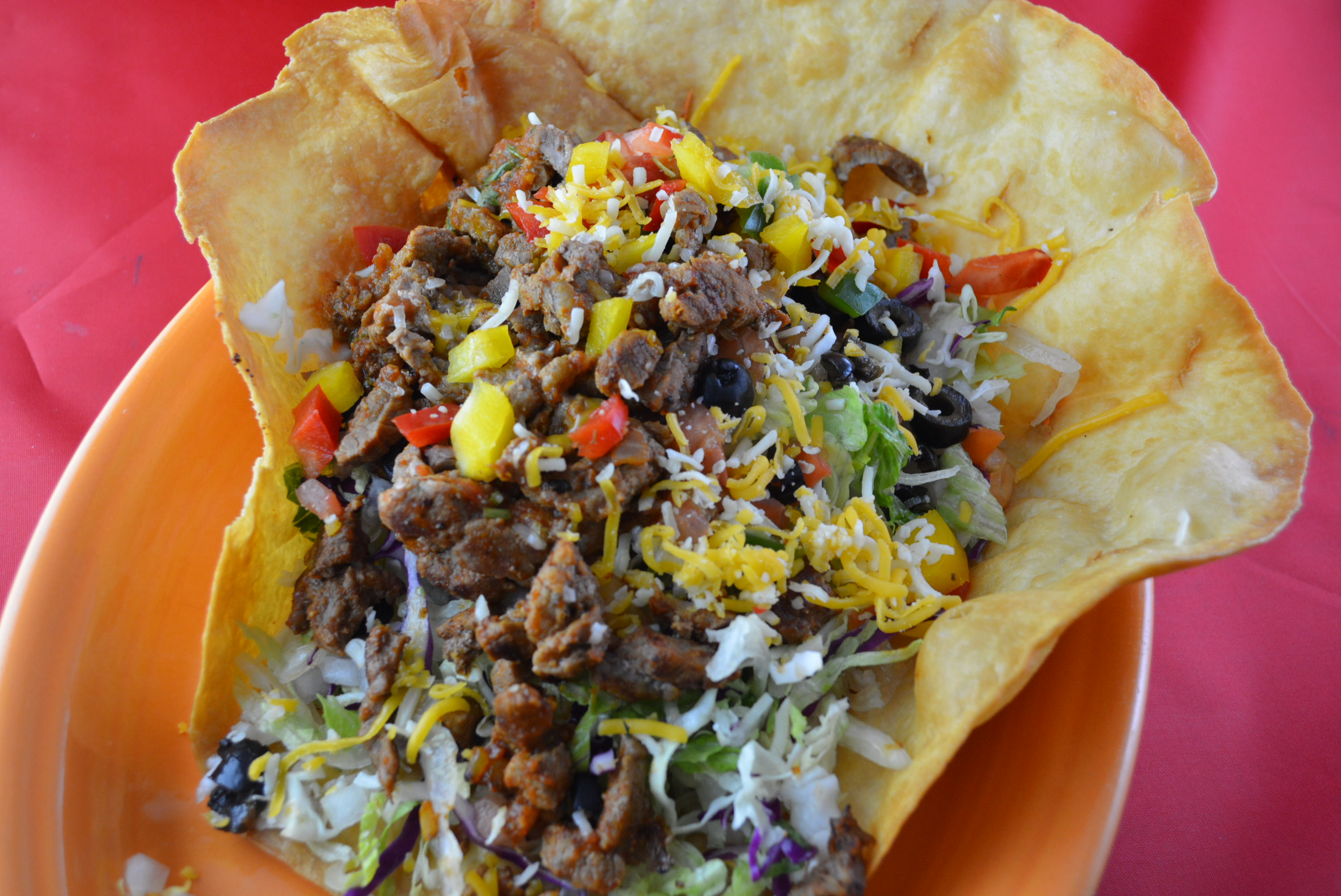 Order Carne Asada Salad food online from Jalapenos Mexican Restaurant Eagle River store, Eagle River on bringmethat.com