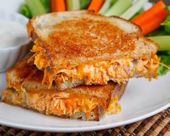 Order Buffalo Turkey Grilled Cheese Sandwich food online from Soup Kettle Grille store, Meridian on bringmethat.com