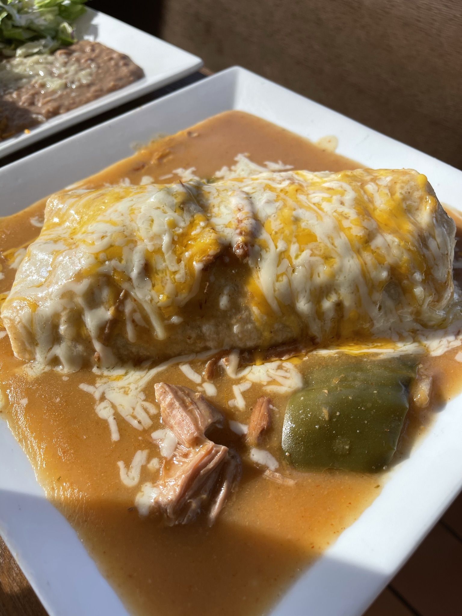 Order Wet Green Burrito food online from Ruben Mariscos & Mexican Grill store, Apple Valley on bringmethat.com