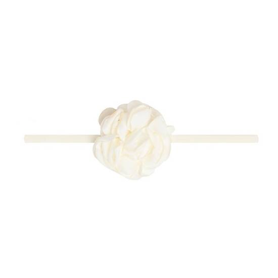 Order Baby Bling® Mini Ruffle Flower Skinny Headband in Ivory food online from Bed Bath & Beyond store, Lancaster on bringmethat.com
