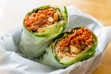 Order Gluten-Free Miso Ginger Tofu SSAM Burrito food online from Kimchi grill store, Brooklyn on bringmethat.com