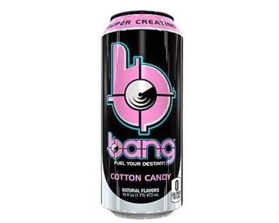 Order BangCotton Candy Energy Drink, 16oz  food online from Tenderloin Liquor store, San Francisco on bringmethat.com