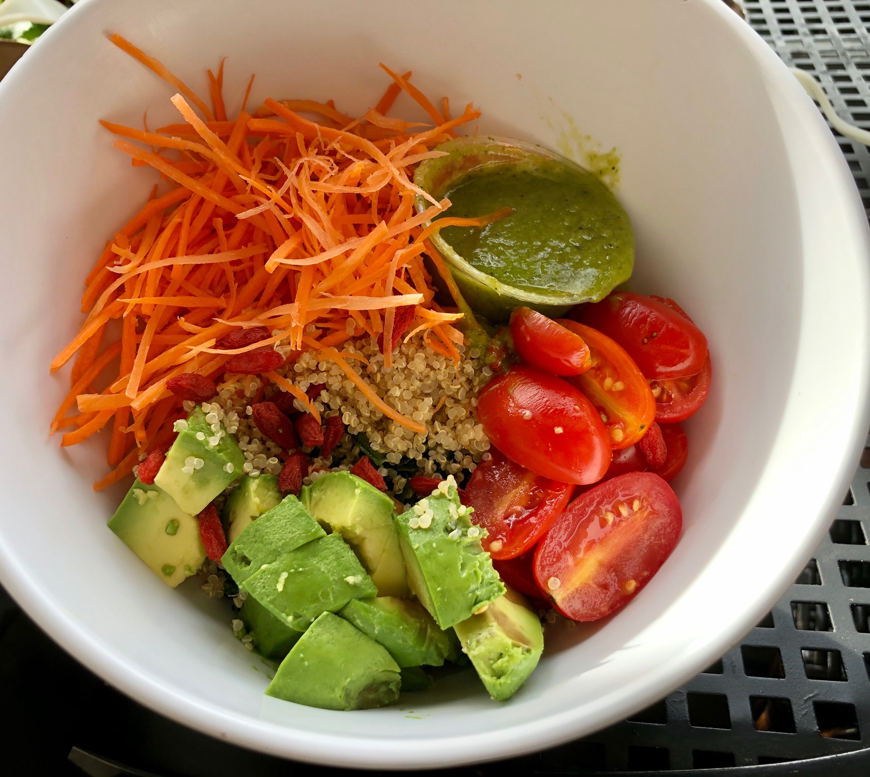 Order Vegan Quinoa Kale Salad food online from Acai Jungle Cafe store, Burbank on bringmethat.com