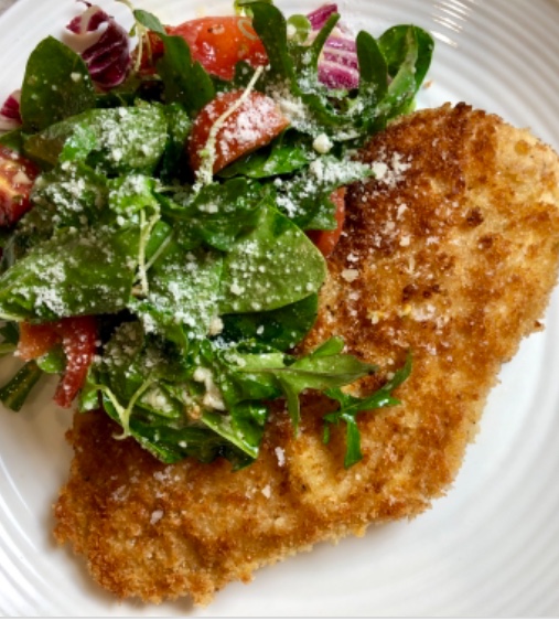 Order Crusted Chicken Paillard food online from Coast Seafood store, Cos Cob on bringmethat.com