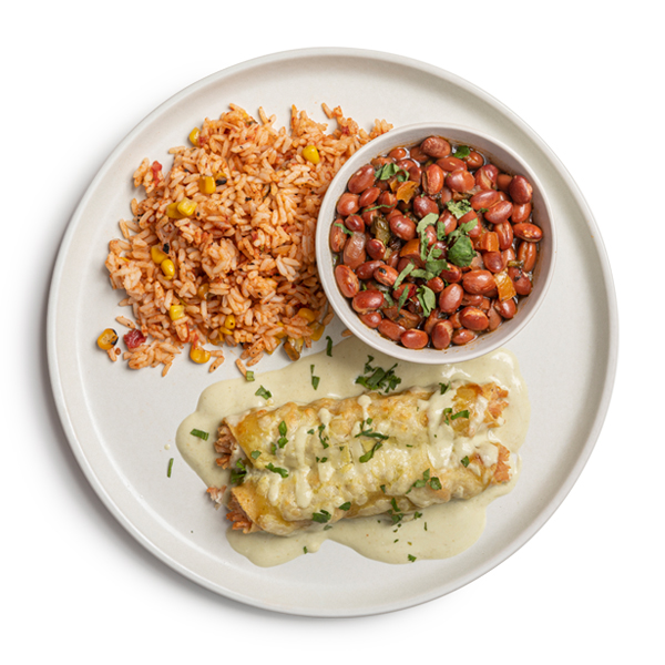 Order Two Enchiladas food online from Cowboy Chicken store, Oklahoma City on bringmethat.com