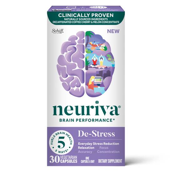Order Neuriva De-Stress Brain Health Supplement Vegetarian Capsules (30 ct) food online from Rite Aid store, Palm Desert on bringmethat.com