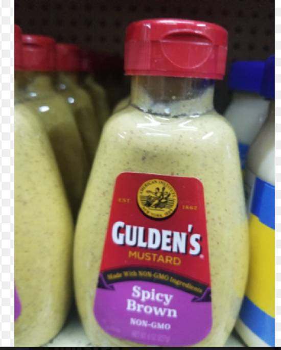 Order Gulden’s Spicy Brown Mustard (8 oz) food online from W Z Food Market store, Roosevelt on bringmethat.com