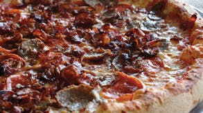 Order Meat Lovers Pizza - Mini 8" (4 Slices) food online from Bella Napoli Pizza & Restaurant store, Milford on bringmethat.com