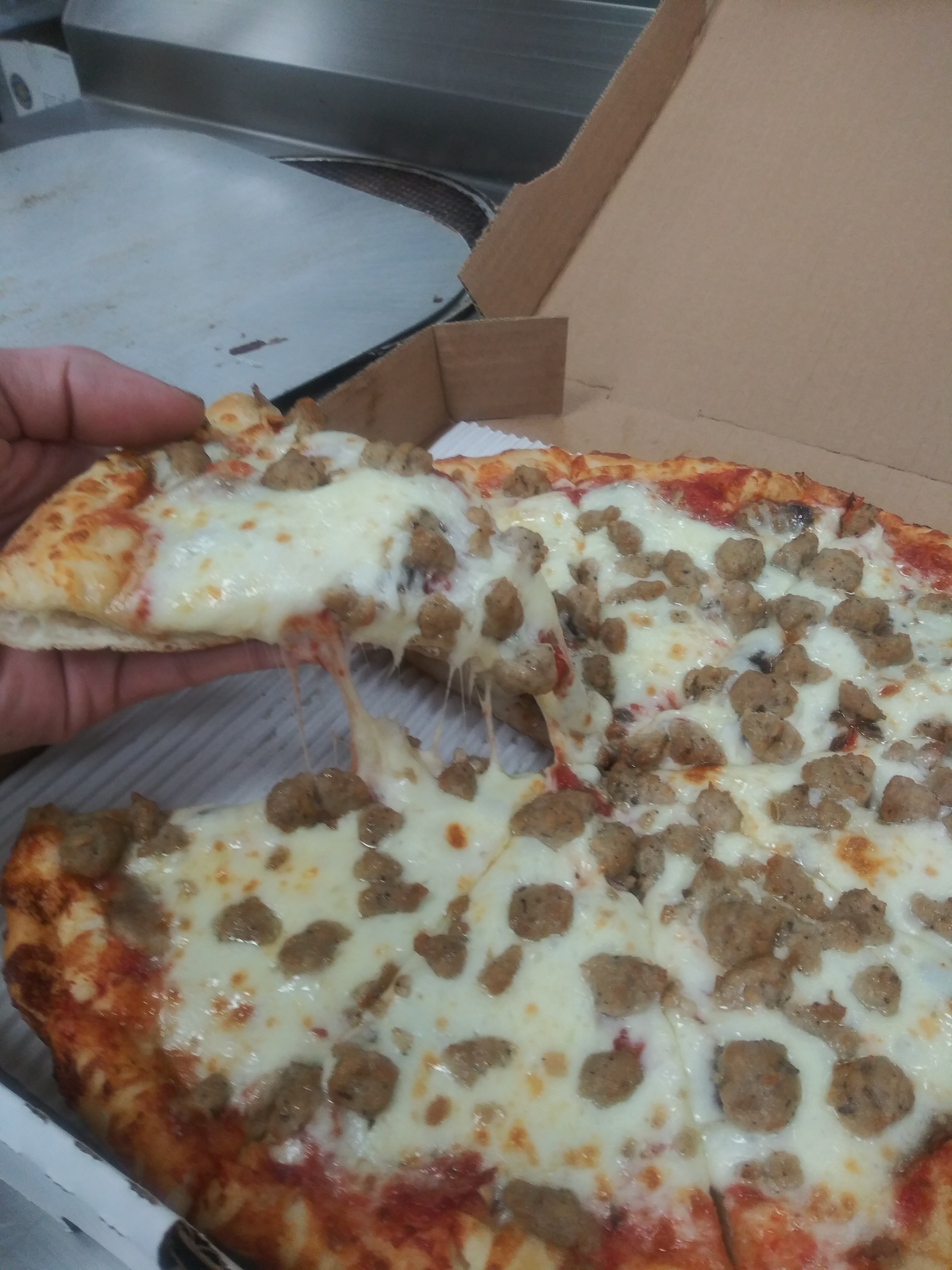 Order Cheese Pizza with 1 Topping food online from Pizza At The Whar store, Grandville on bringmethat.com