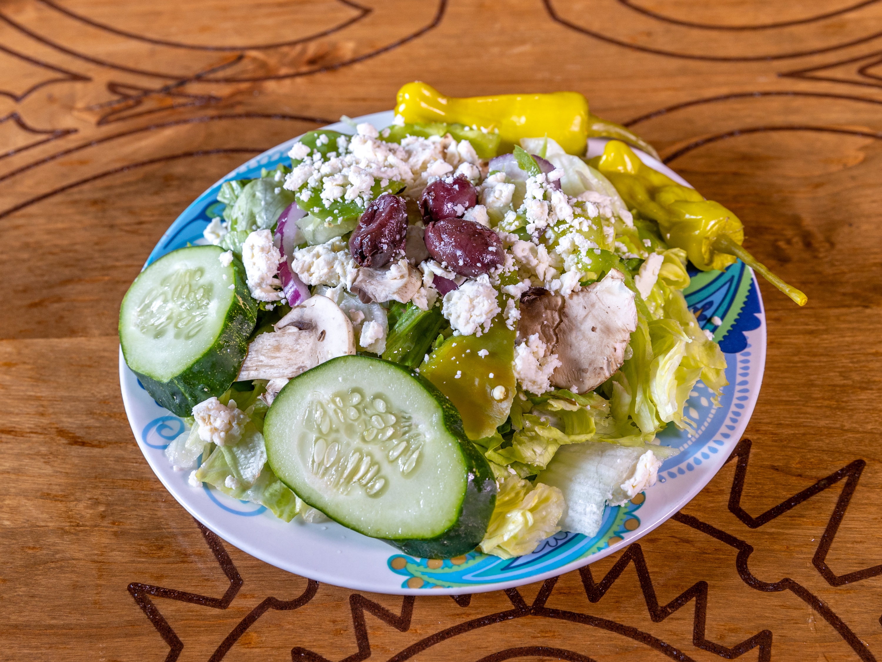 Order Sm Greek Salad food online from Tony P Lohi store, Denver on bringmethat.com