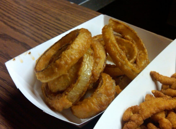 Order 10 Piece Fresh Onion Ring food online from London Fish Nchips store, Hayward on bringmethat.com