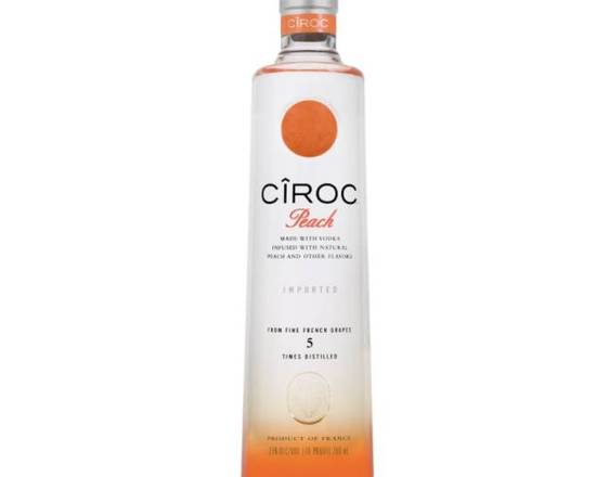 Order Ciroc Peach, 750mL vodka (35.0% ABV) food online from Cold Spring Liquor store, Liberty Hill on bringmethat.com