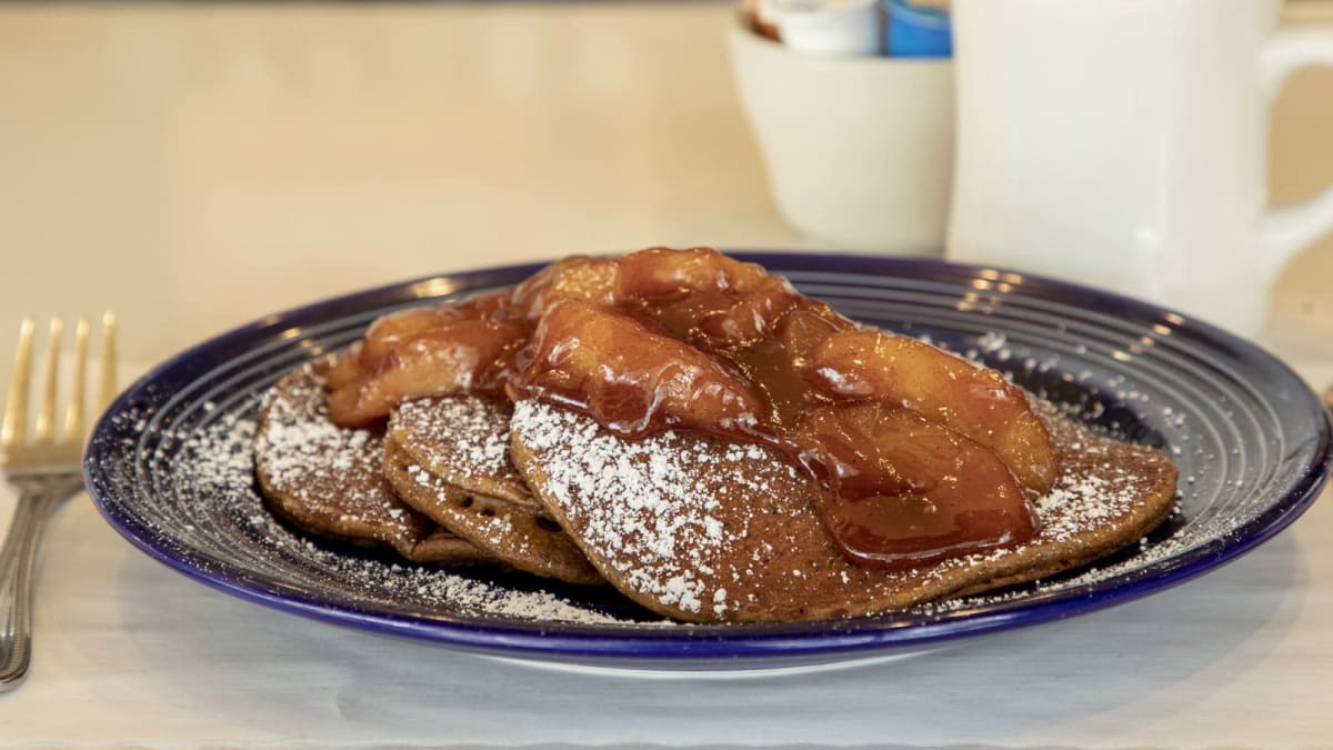 Order Whole-Wheat Pancakes food online from Jt Diner store, Palm Desert on bringmethat.com
