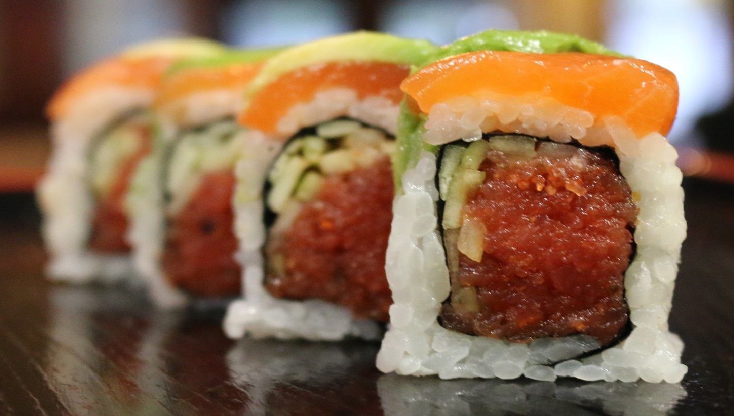 Order Sunset Roll food online from Kaze Sushi & Hibachi store, Mesquite on bringmethat.com