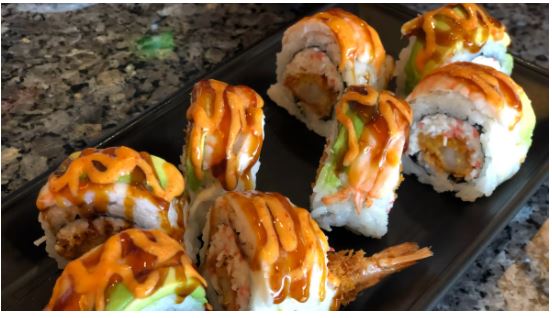 Order Double Crunch Shrimp Roll  food online from Gatten Sushi store, Gardena on bringmethat.com