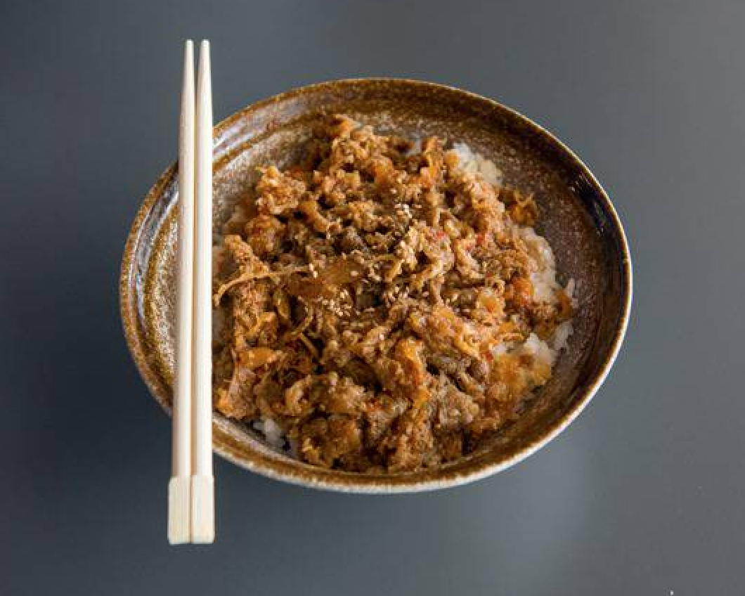 Order Spicy Beef Rice Bowl food online from J San Ramen store, Fullerton on bringmethat.com