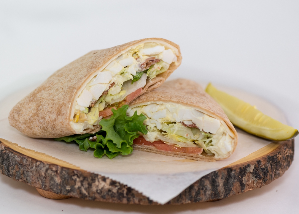 Order Bacon, Egg, Salad Wrap food online from High Tower Cafe store, Houston on bringmethat.com
