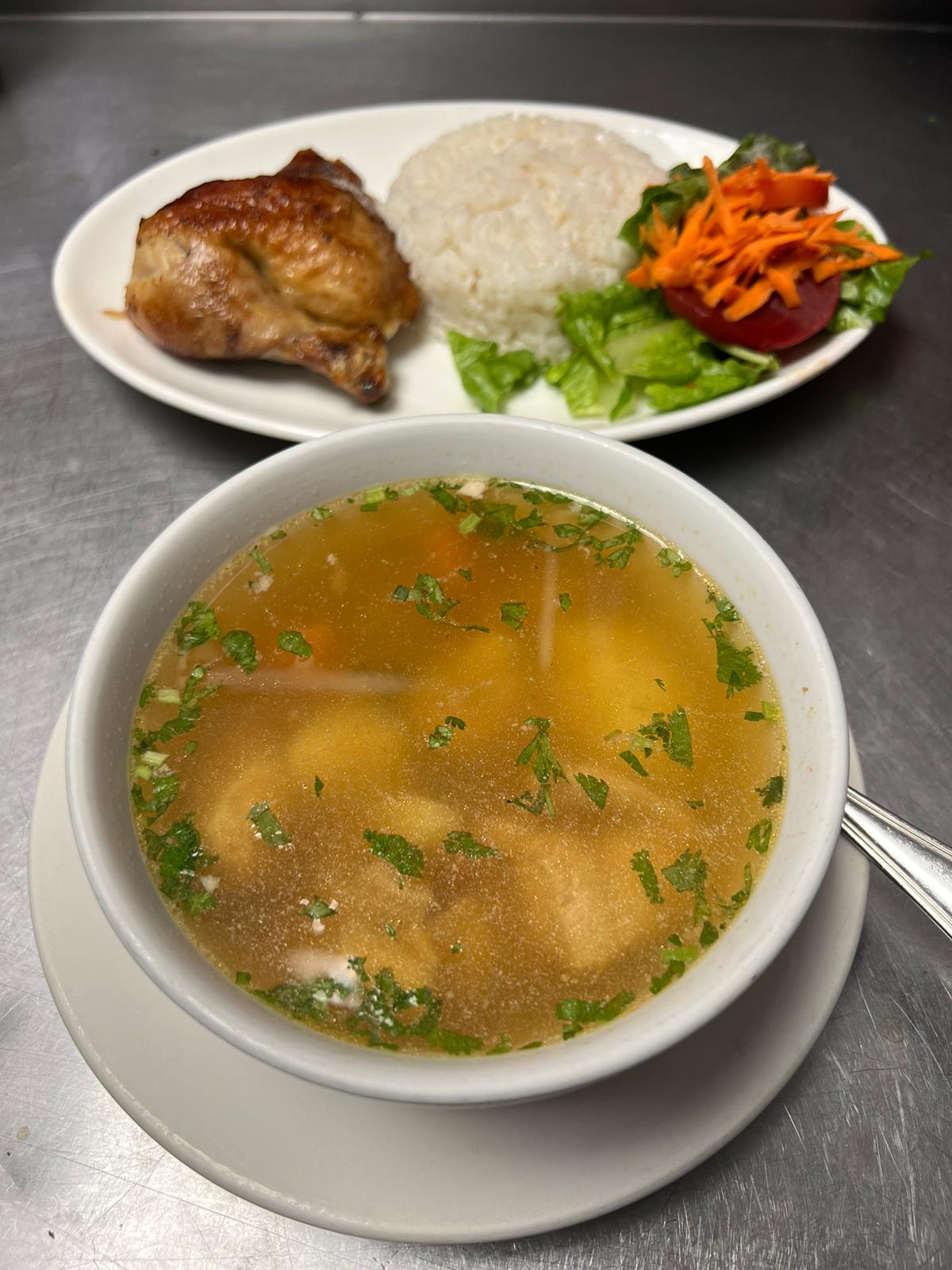 Order Consome de Pollo /Chicken Consomme  food online from Mr. Mario store, College Point on bringmethat.com