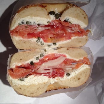 Order Sliced Nova and Cream Cheese on a Bagel food online from Bagels And More store, Bergenfield on bringmethat.com