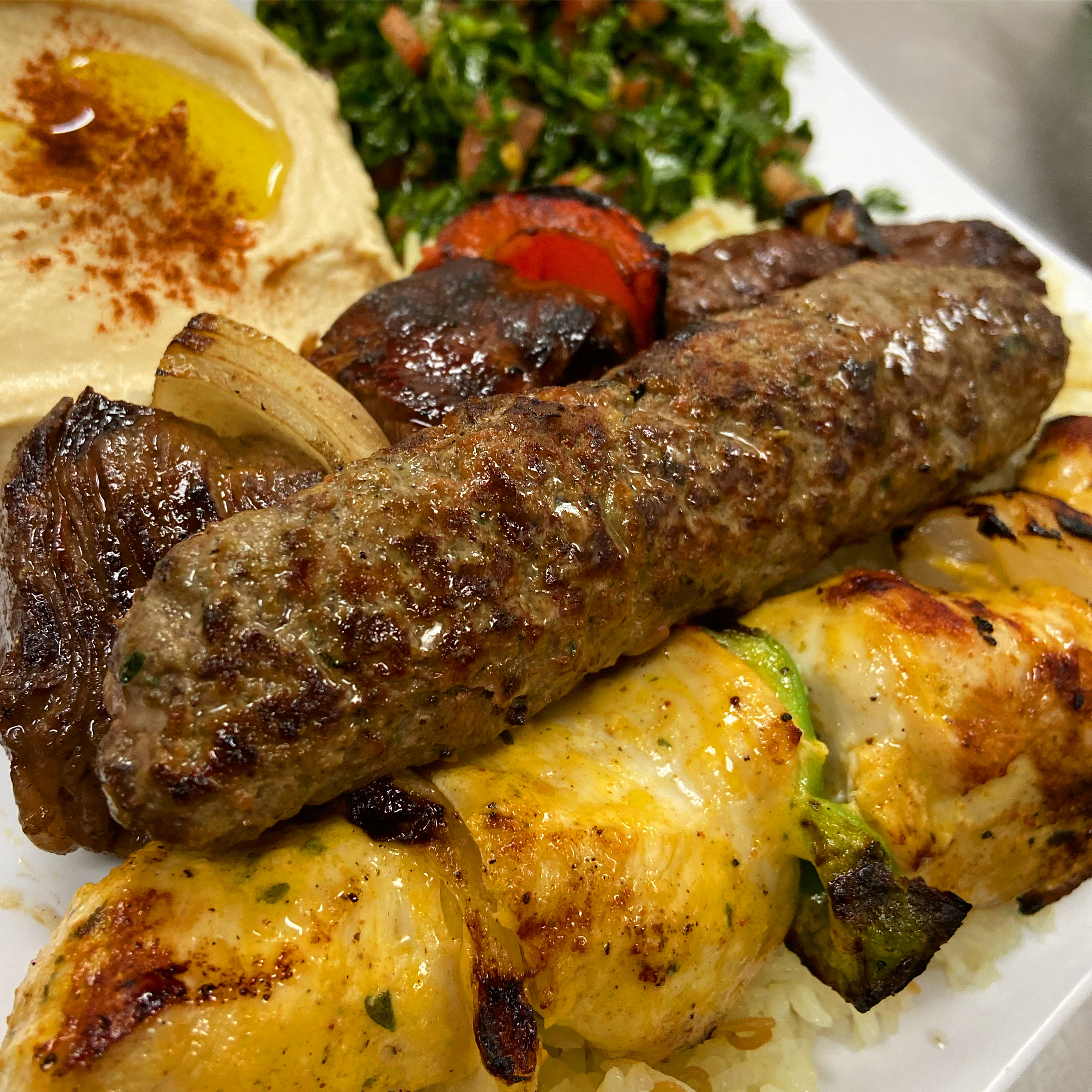 Order Kabob Combo food online from World Famous Grill store, Bell Gardens on bringmethat.com