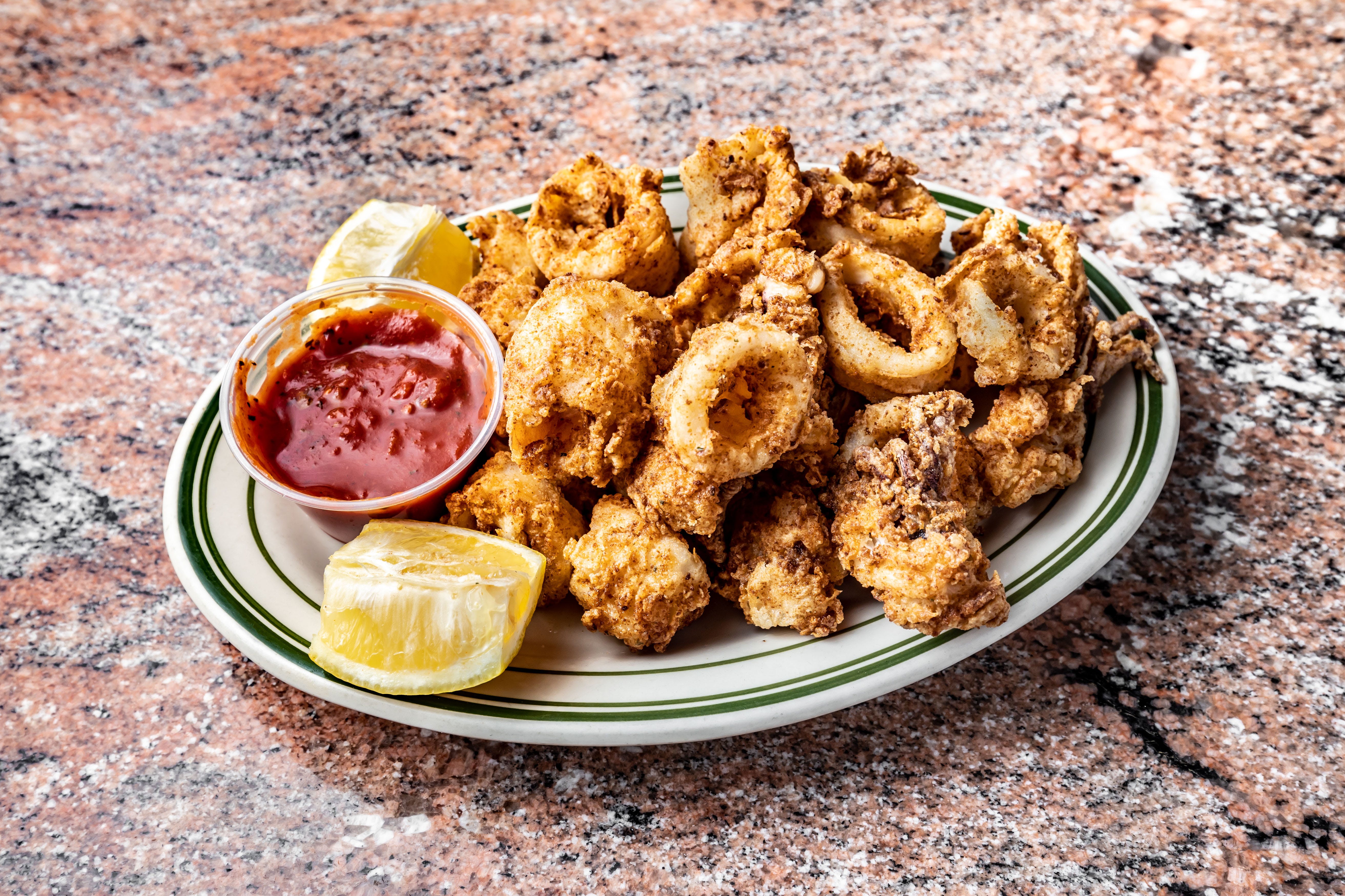 Order Fried Calamari - Entree food online from Fontana Famous Pizza & Gyro store, Bayside on bringmethat.com