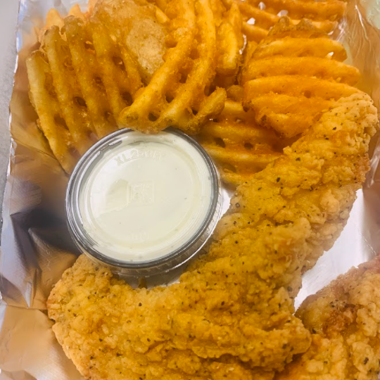 Order Chicken Fingers with Fries food online from Krazy Karl's Pizza and Sport Bar store, Fort Collins on bringmethat.com