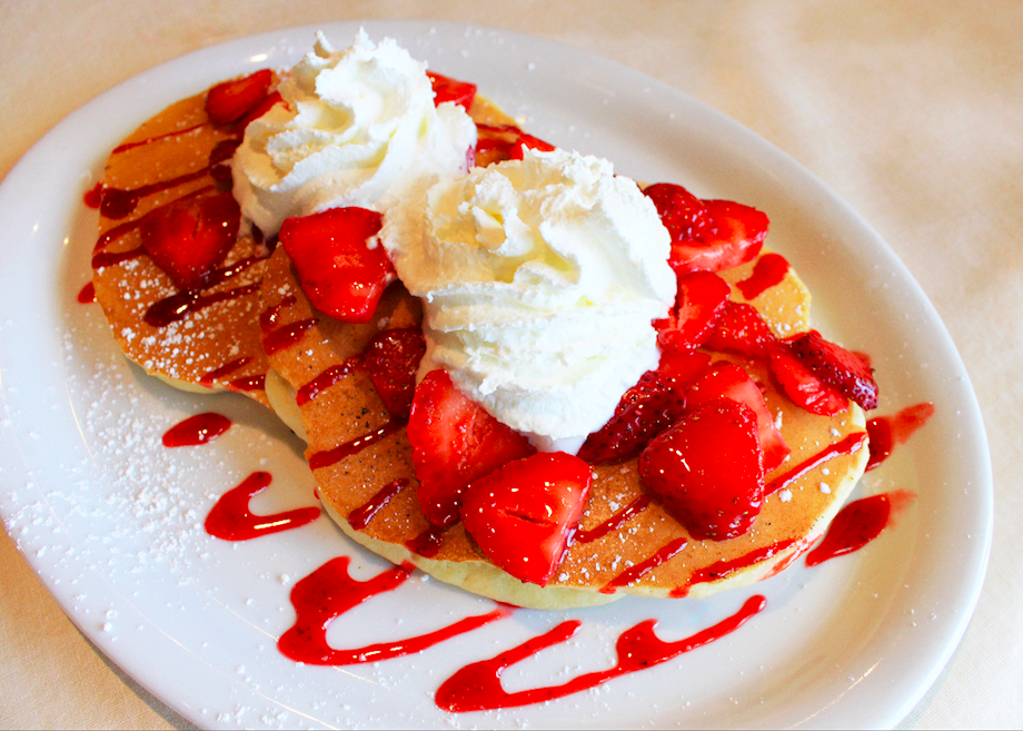 Order Strawberry Pancakes food online from Ruby Tuesday store, Marietta on bringmethat.com