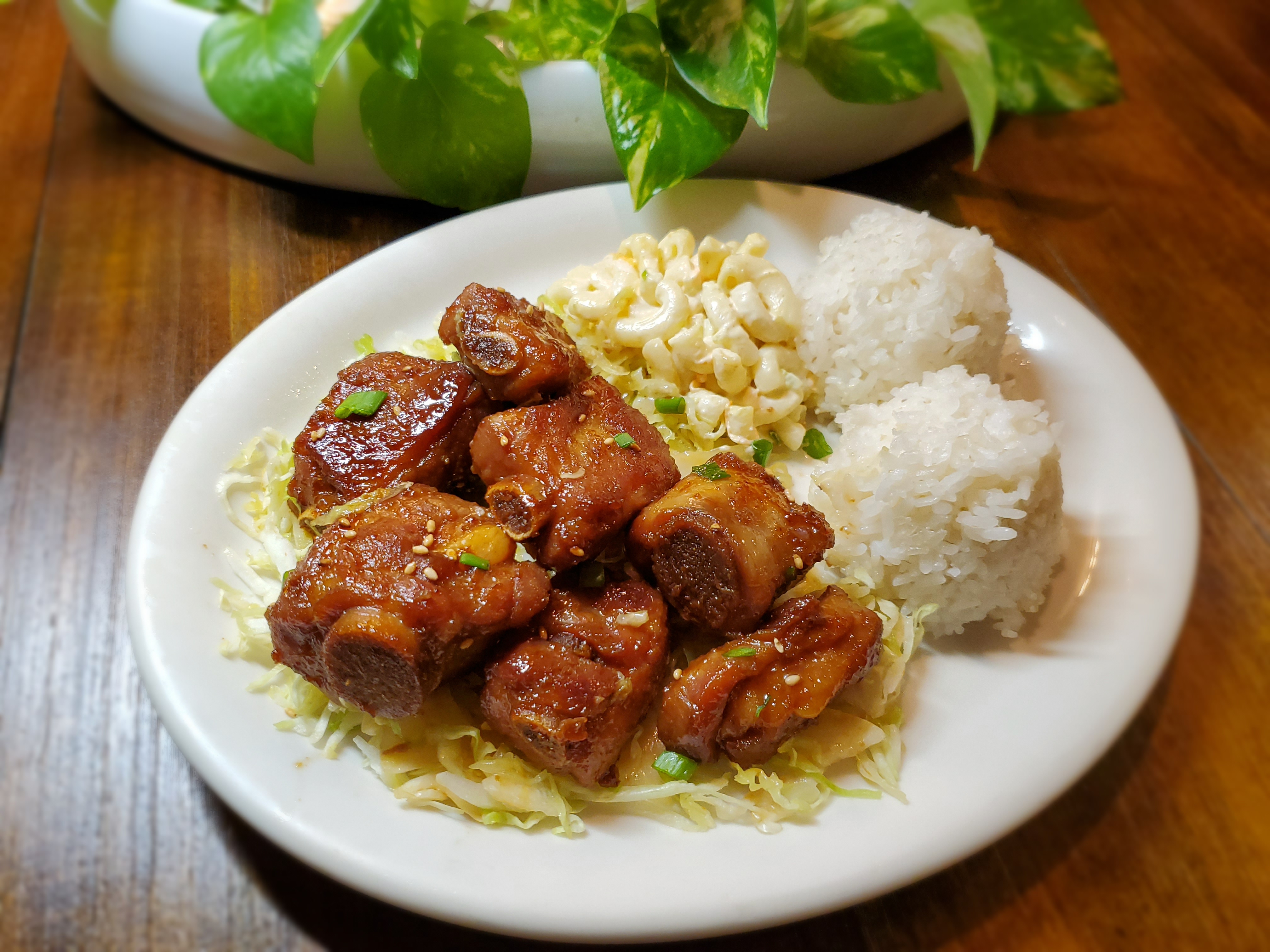 Order Pork Kalbi Ribs food online from Aloha Sunrise Cafe store, Henderson on bringmethat.com