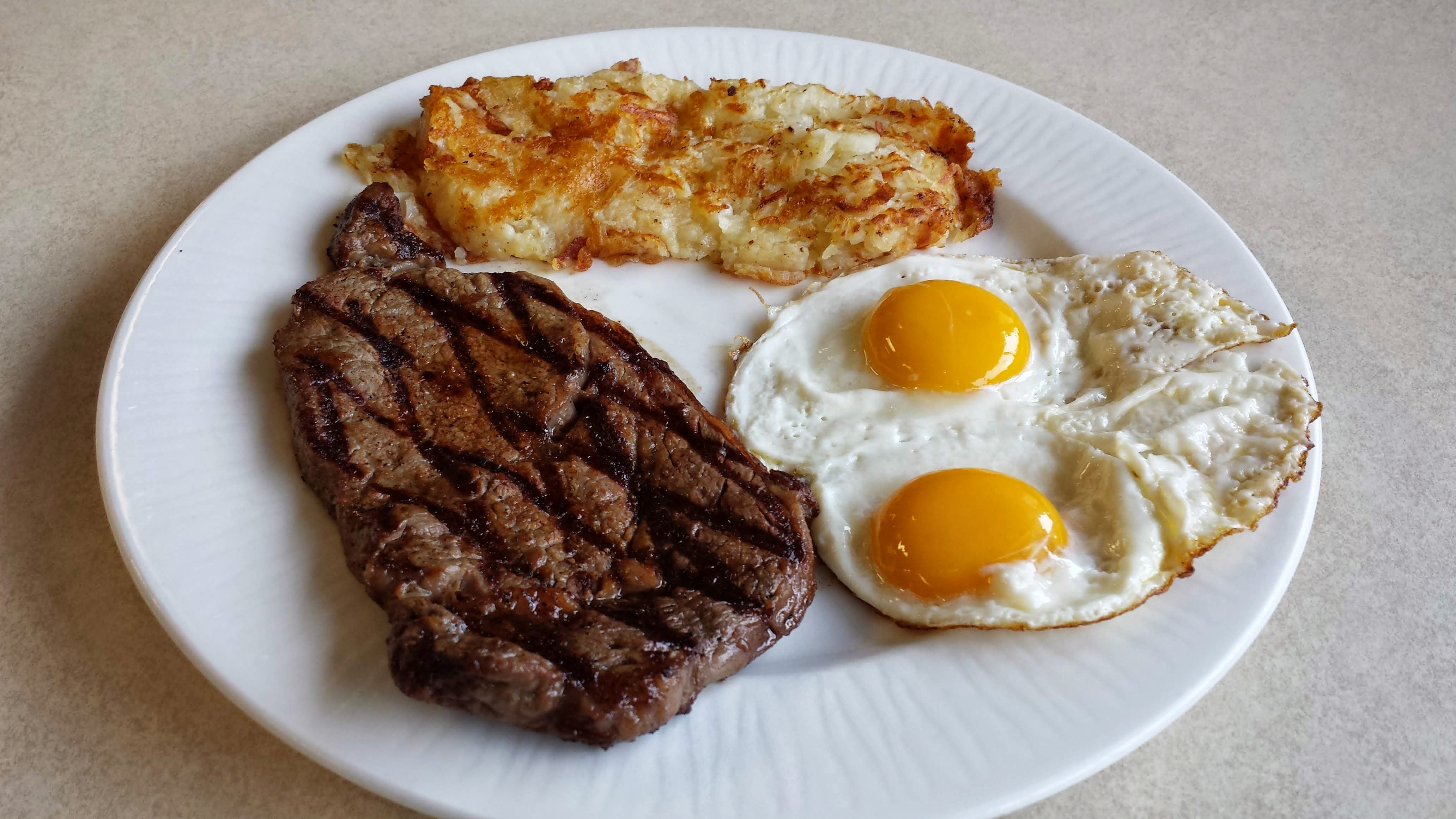 Order Ribeye Steak and Eggs food online from Diamonds Family Restaurant store, Decatur on bringmethat.com
