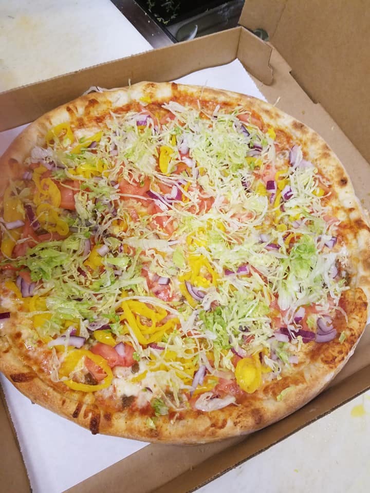 Order Taco Pizza - 12" food online from Roberto's store, Harrisburg on bringmethat.com