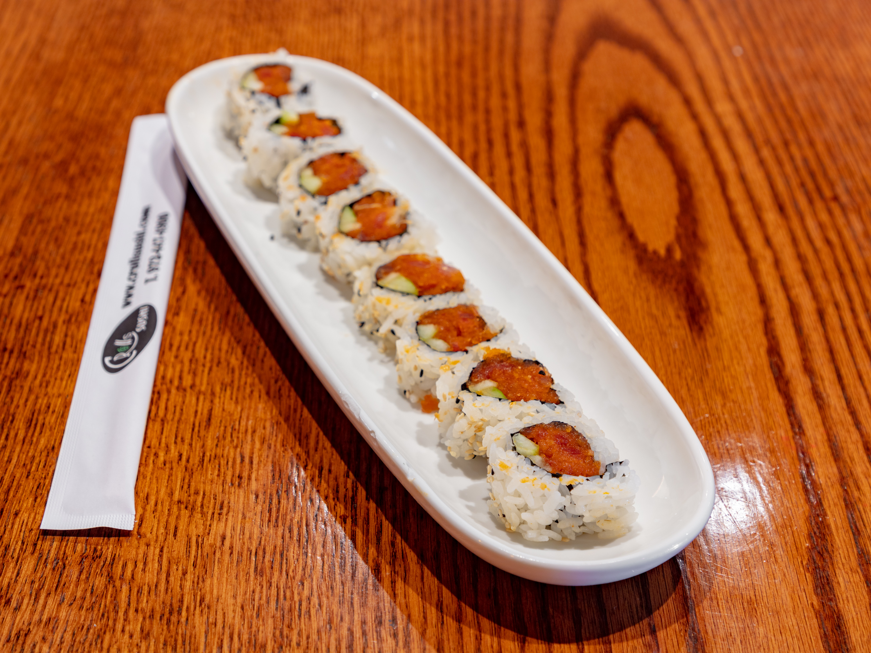 Order Spicy Tuna Roll food online from C Rolls Sushi store, Dallas on bringmethat.com
