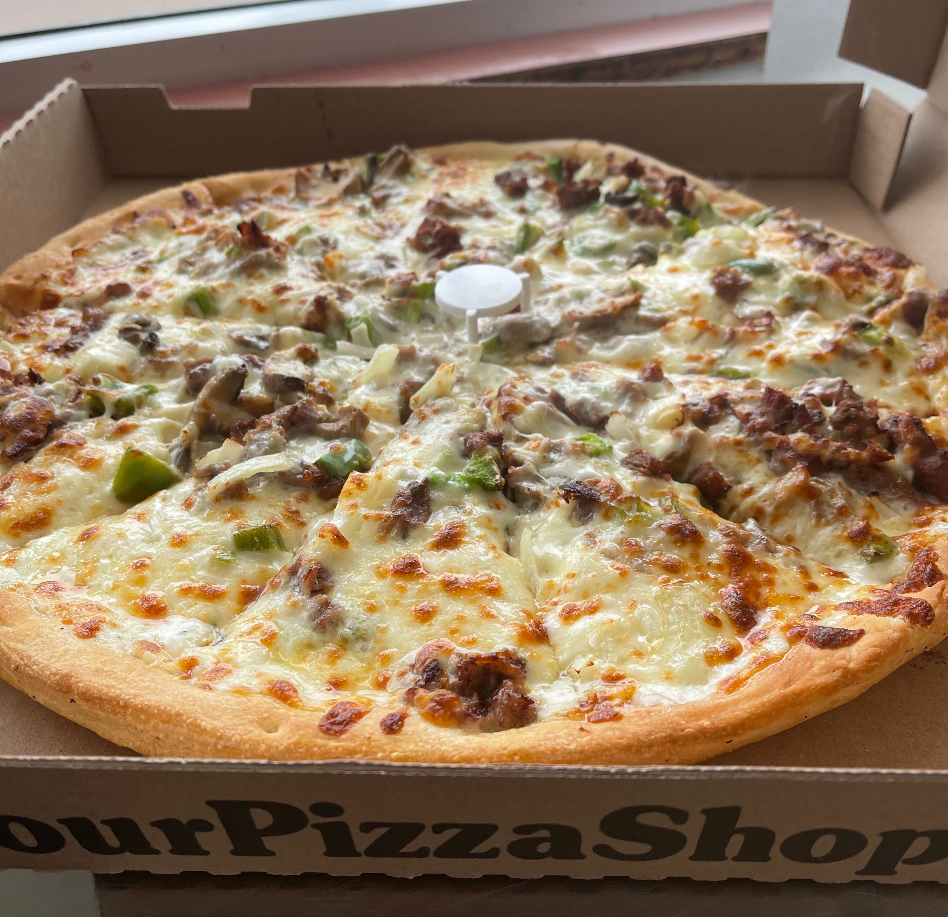 Order Philly Steak Pizza - Mini food online from Your Pizza Shop store, Minerva on bringmethat.com