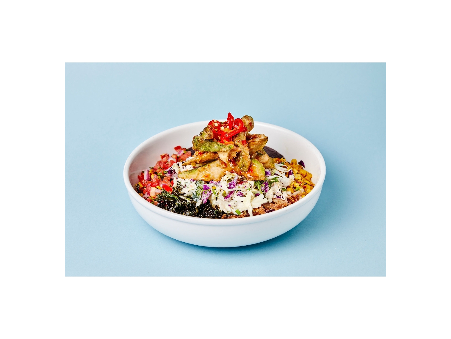 Order Vegan Fried Avocado Bowl food online from Tacos Tu Madre store, Los Angeles on bringmethat.com