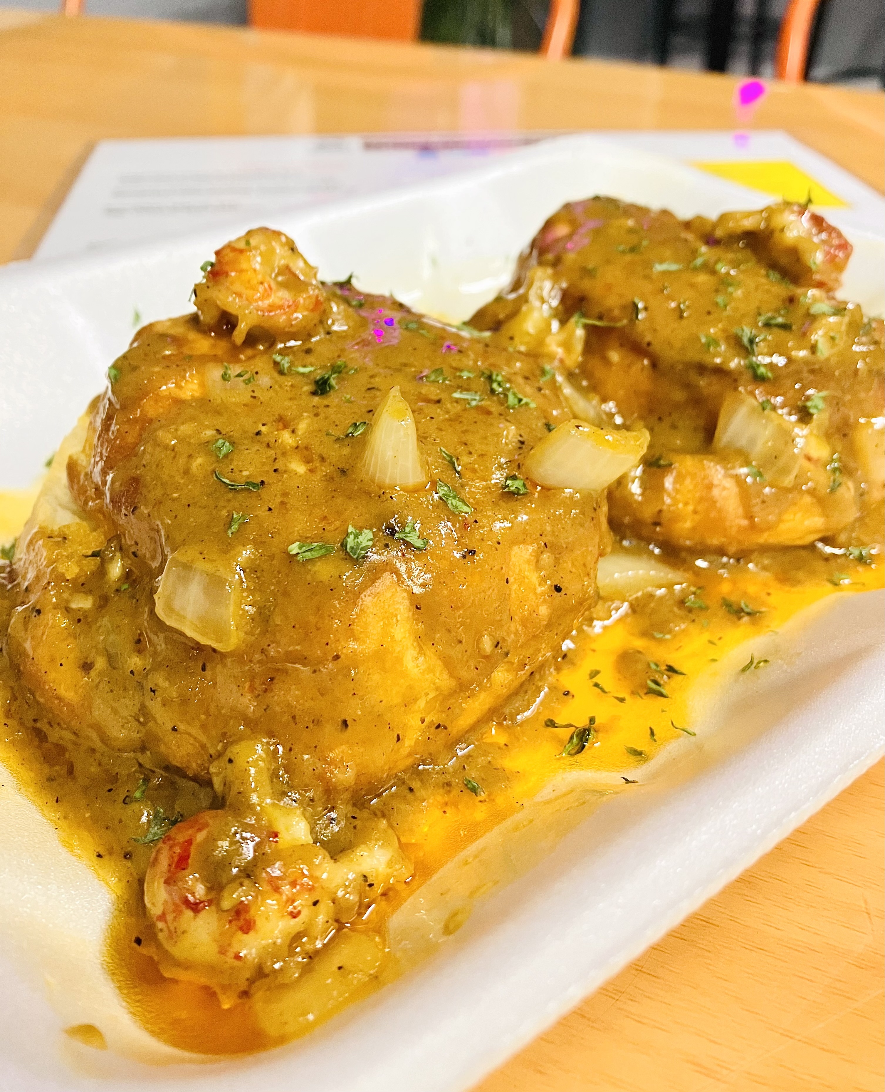 Order Crawfish Biscuits & Gravy food online from Seafood Boil NC store, Mount Holly on bringmethat.com