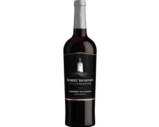 Order Robert Mondavi Private Selection Cabernet Sauvignon, 750mL red wine (13.5% ABV) food online from Brothers Wine & Liquor store, Copiague on bringmethat.com