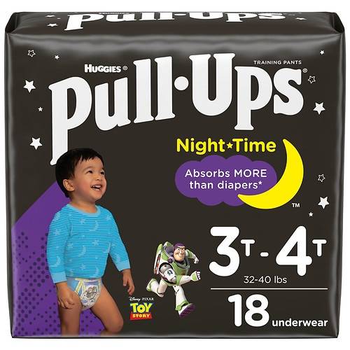 Order Huggies Pull-Ups Boys' Night-Time Potty Training Pants 3T - 4T - 66.0 ea food online from Walgreens store, CALLAHAN on bringmethat.com