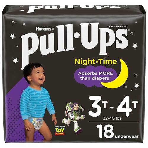 Order Huggies Pull-Ups Boys' Night-Time Potty Training Pants 3T - 4T - 66.0 ea food online from Walgreens store, Brookhaven on bringmethat.com