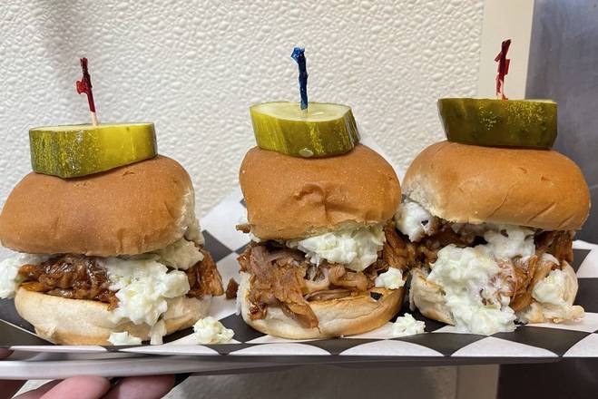 Order Smoked Pork Sliders food online from Garage Bar Willoughby store, Willoughby on bringmethat.com