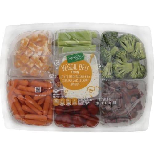 Order Signature Farms · Veggie Deli Tray (38 oz) food online from Carrs Express store, Wasilla on bringmethat.com