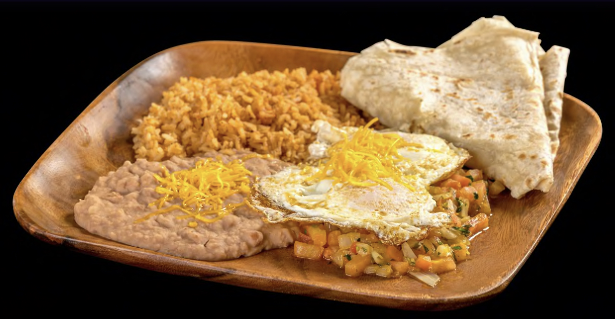 Order Huevos Rancheros Breakfast Platter food online from Filibertos Mexican Food store, Mesa on bringmethat.com
