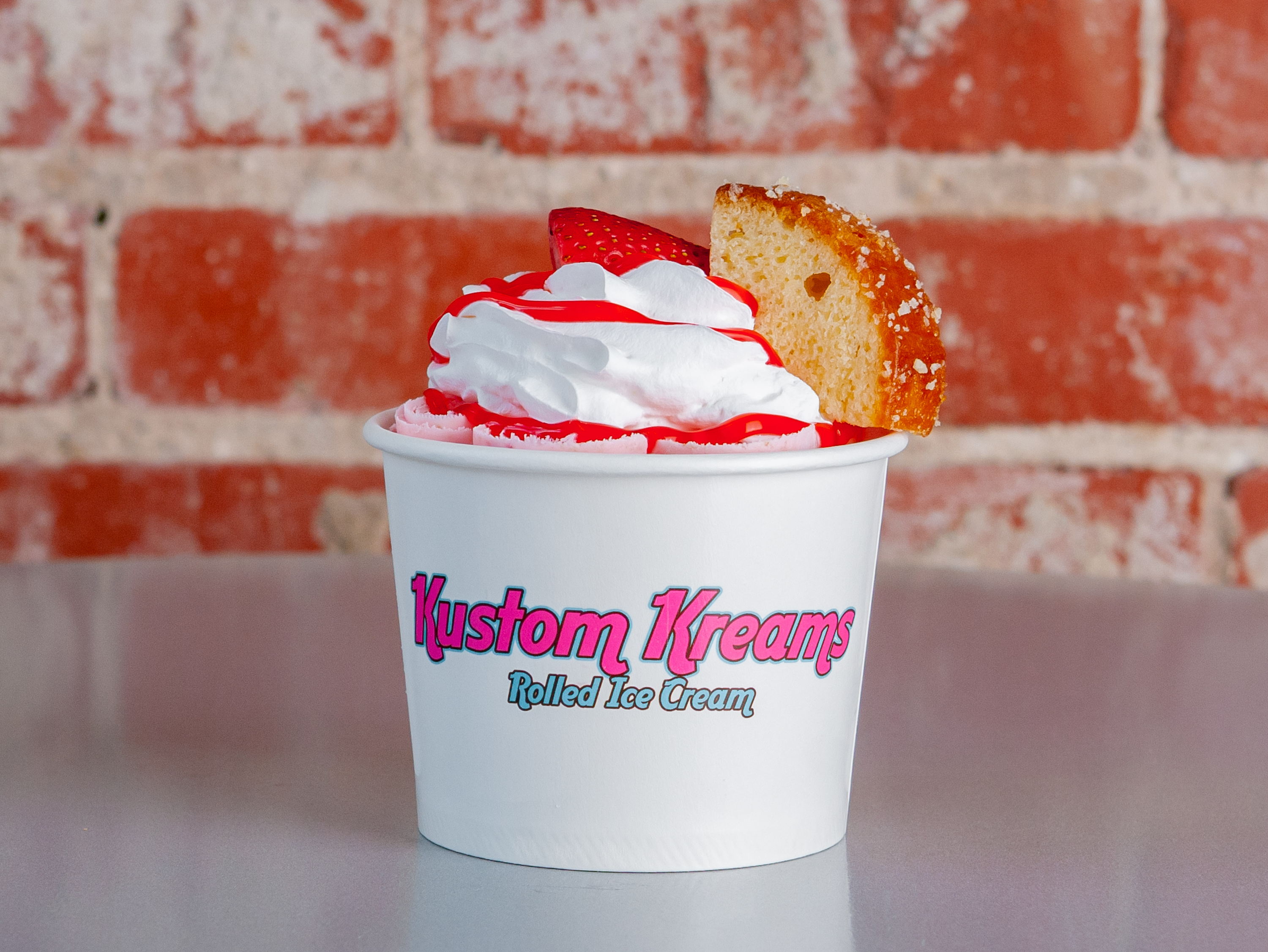 Order Strawberry Shortcake food online from Kustom Kreams Rolled Ice Cream store, Huntington on bringmethat.com