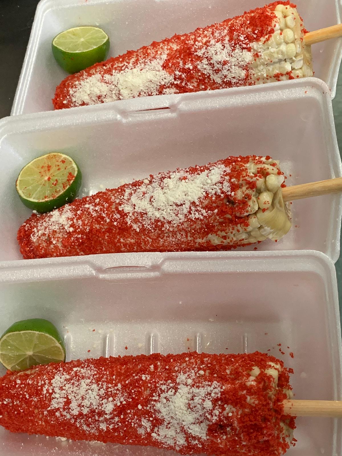 Order Elote Entero con Hot Chetos food online from La Michoacana De Paquime store, Albuquerque on bringmethat.com