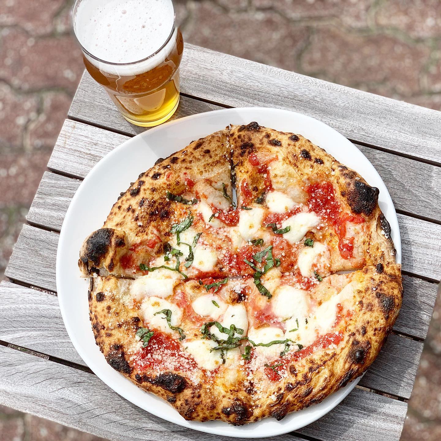 Order Margherita Pizza food online from Collision Bend Brewing Company store, Cleveland on bringmethat.com