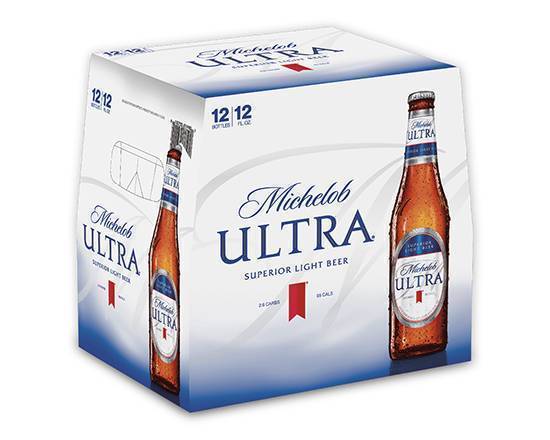 Order Michelob Ultra, 12pk-12 oz Bottle Beer (4.2% ABV) food online from Ampm store, SONORA on bringmethat.com