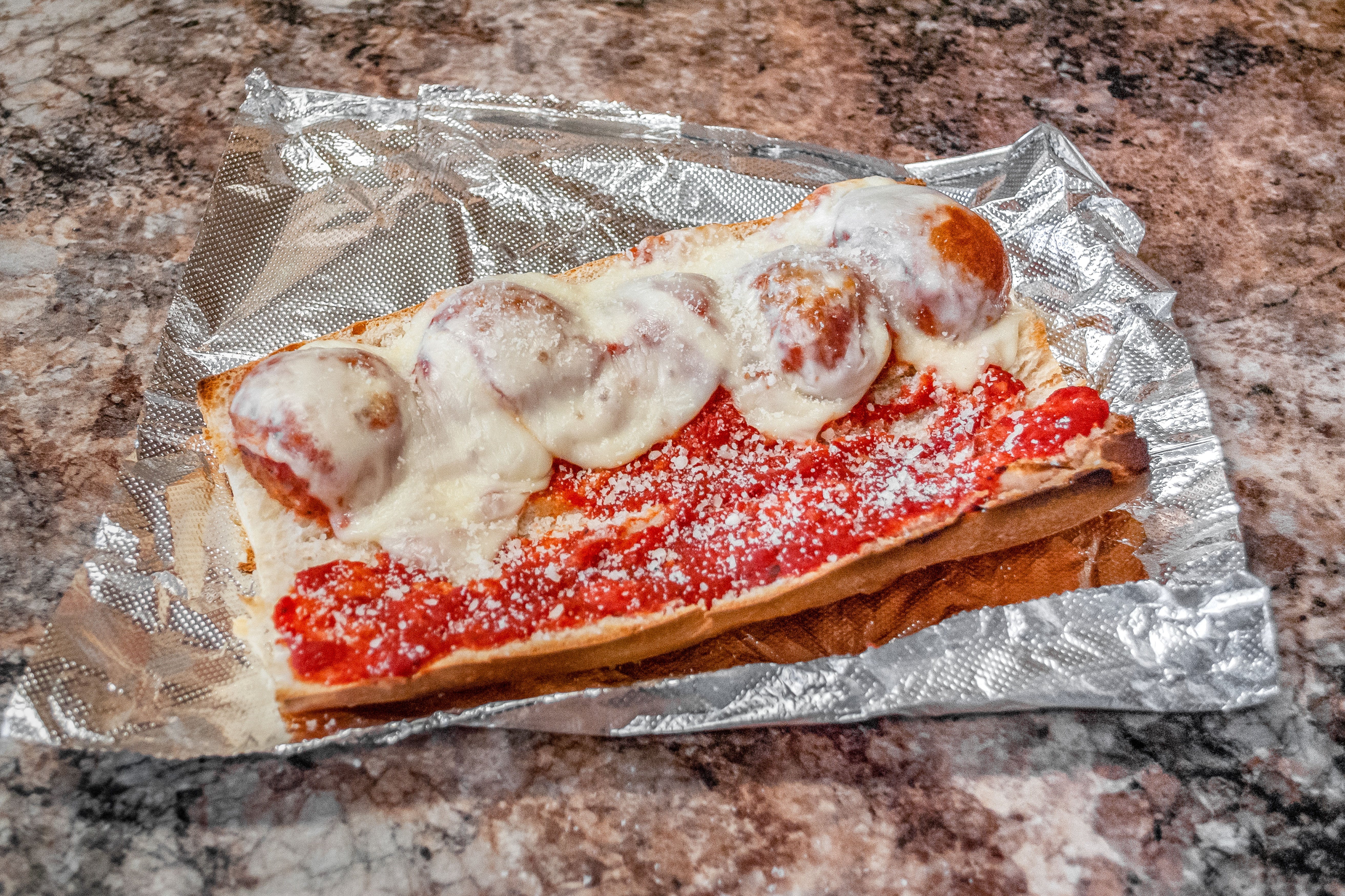Order Meatball Hot Sub - Meatball Hot Sub food online from All Star Pizza store, Rochester on bringmethat.com