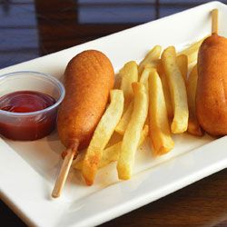 Order 9. Kids Corn Dogs and Fries food online from Don Ramon Mexican Grill store, Cleveland on bringmethat.com